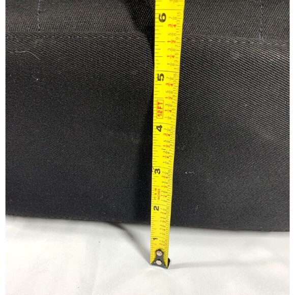 Dooney & Bourke Black Signature Canvas Leather Trim Satchel Bag detachable Strap - Picture 7 of 16